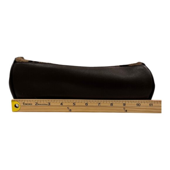 Tory Burch Snakeskin Calf Hair Shoulder Bag Tortoise Chain Mirror Clutch Rare - Picture 15 of 16